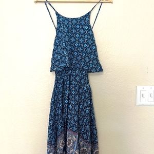 Flowy Navy Prints Dress
